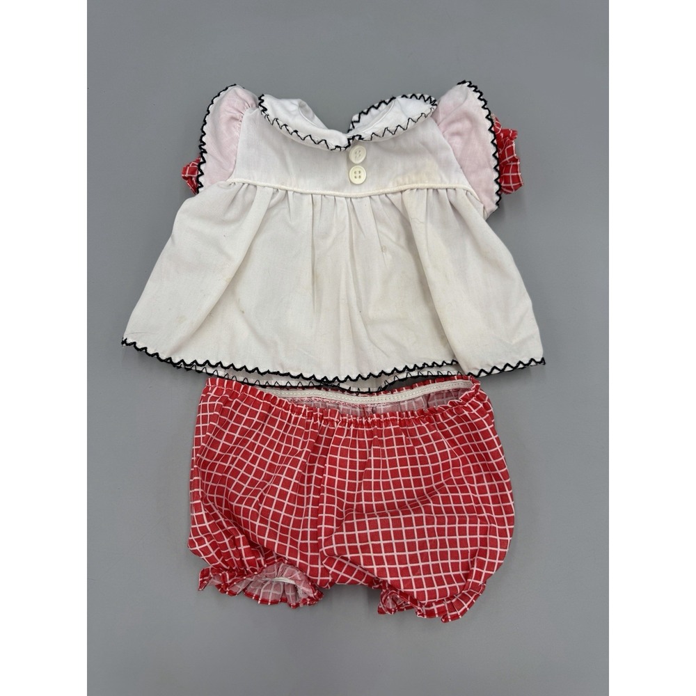 Vintage Cabbage Patch Kids Red & White Gingham Dress And Bloomers READ DETAILS